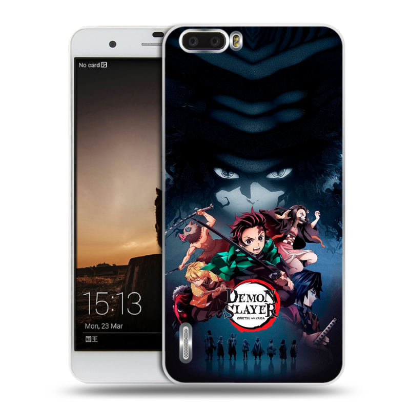 Силиконовый чехол на Huawei Honor 6 Plus с принтом Demon Slayer Клинок рассекающий демонов Силиконовый чехол на Huawei Honor 6 Plus с принтом Demon Slayer Клинок рассекающий демонов