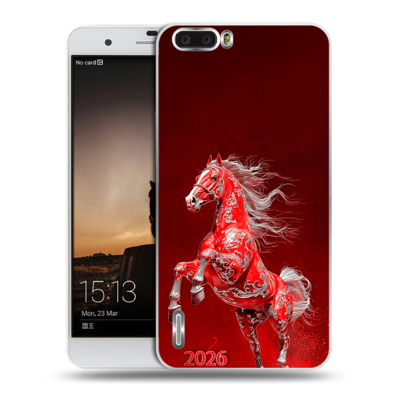 Силиконовый чехол на Huawei Honor 6 Plus с принтом Новый год Силиконовый чехол на Huawei Honor 6 Plus с принтом Новый год