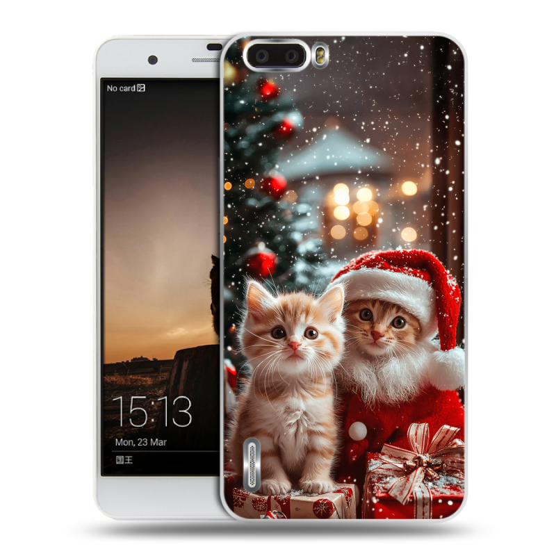 Пластиковый чехол на Huawei Honor 6 Plus с принтом Новый год Пластиковый чехол на Huawei Honor 6 Plus с принтом Новый год