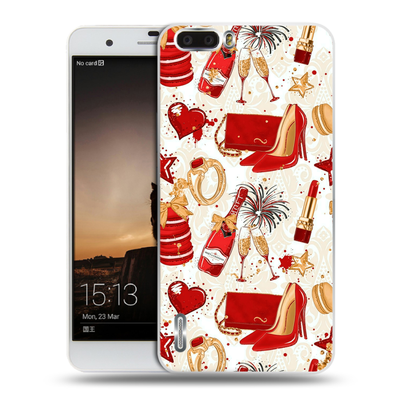 Пластиковый чехол на Huawei Honor 6 Plus с принтом Новый год Пластиковый чехол на Huawei Honor 6 Plus с принтом Новый год