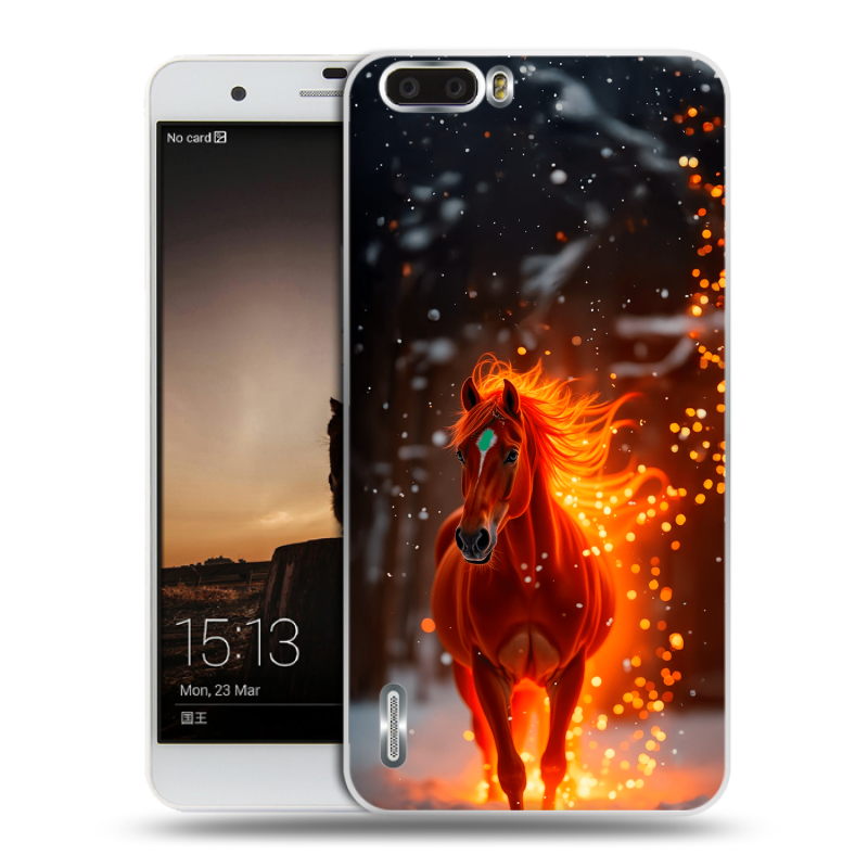 Пластиковый чехол на Huawei Honor 6 Plus с принтом Новый год Пластиковый чехол на Huawei Honor 6 Plus с принтом Новый год