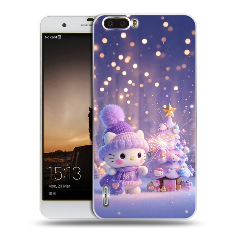 Силиконовый чехол на Huawei Honor 6 Plus с принтом Новый год Силиконовый чехол на Huawei Honor 6 Plus с принтом Новый год
