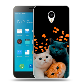 Пластиковый чехол на Meizu M1 Note с принтом Кошки