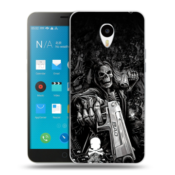 Пластиковый чехол на Meizu M1 Note с принтом Скелет
