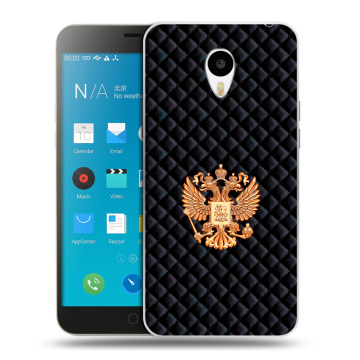 Пластиковый чехол на Meizu M1 Note с принтом Герб России принт