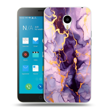 Пластиковый чехол на Meizu M1 Note с принтом Мрамор