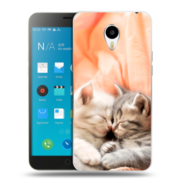 Пластиковый чехол на Meizu M1 Note с принтом Котята