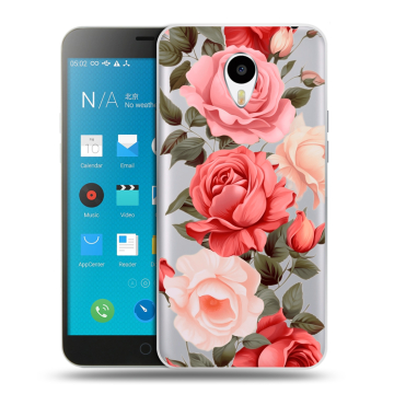 Пластиковый чехол на Meizu M1 Note с принтом Розы