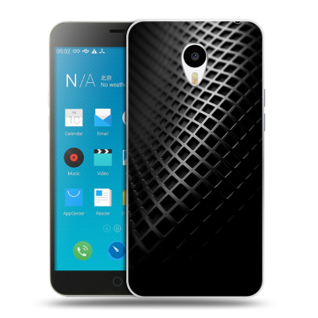 Пластиковый чехол на Meizu M1 Note с принтом Текстура металла