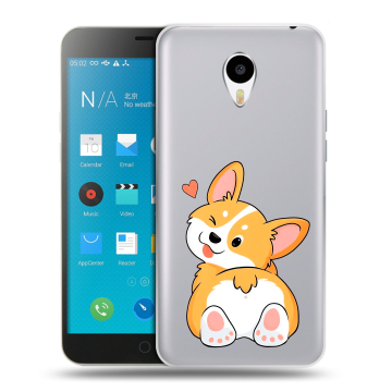 Пластиковый чехол на Meizu M1 Note с принтом Корги