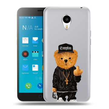 Пластиковый чехол на Meizu M1 Note с принтом Плюшевый медведь