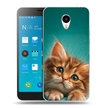 Пластиковый чехол на Meizu M1 Note с принтом котенок