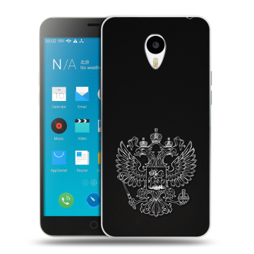 Пластиковый чехол на Meizu M1 Note с принтом Герб России