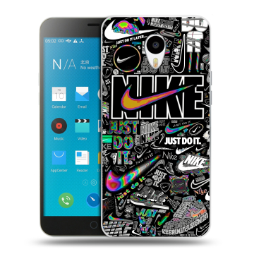 Пластиковый чехол на Meizu M1 Note с принтом Найк