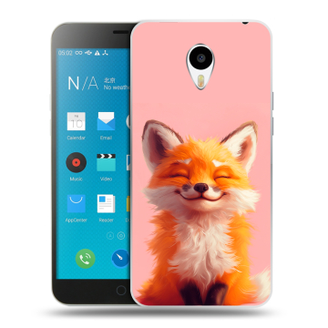 Пластиковый чехол на Meizu M1 Note с принтом милая лиса