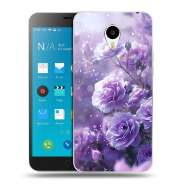 Пластиковый чехол на Meizu M1 Note с принтом Розы цветы