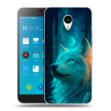 Пластиковый чехол на Meizu M1 Note с принтом бабочки саккура