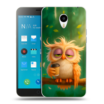 Пластиковый чехол на Meizu M1 Note с принтом сова