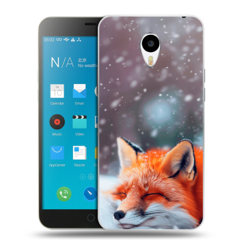 Пластиковый чехол на Meizu M1 Note с принтом лиса