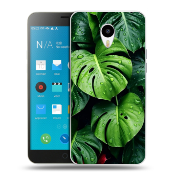 Пластиковый чехол на Meizu M1 Note с принтом Листья