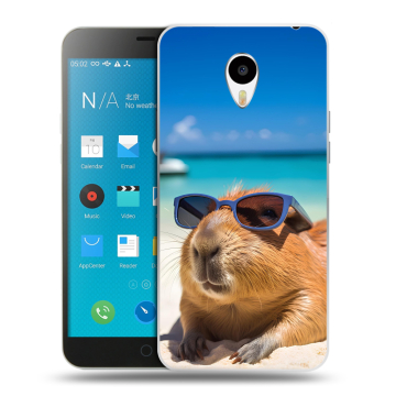 Пластиковый чехол на Meizu M1 Note с принтом Капибара