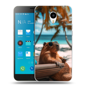 Пластиковый чехол на Meizu M1 Note с принтом Капибара