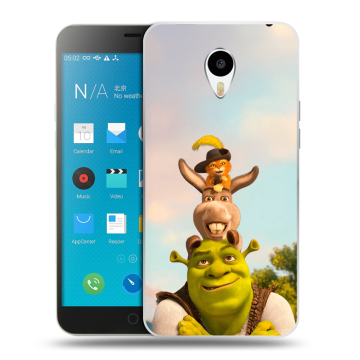 Пластиковый чехол на Meizu M1 Note с принтом Шрек Shrek