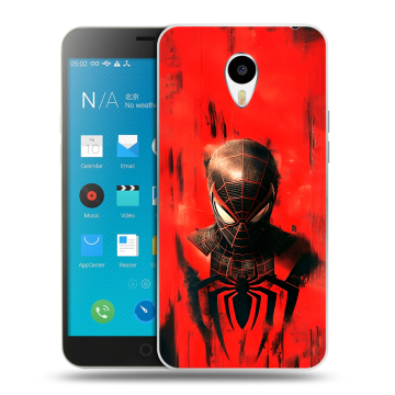 Пластиковый чехол на Meizu M1 Note с принтом человек паук spiderman