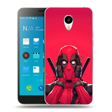 Пластиковый чехол на Meizu M1 Note с принтом Дедпул Deadpool