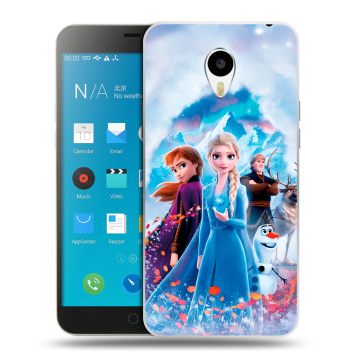Пластиковый чехол на Meizu M1 Note с принтом Холодное сердце Frozen