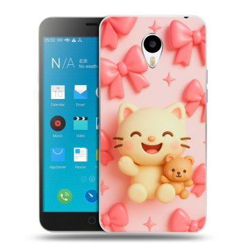 Пластиковый чехол на Meizu M1 Note с принтом для девочек
