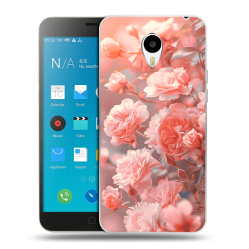 Пластиковый чехол на Meizu M1 Note с принтом Розы цветы
