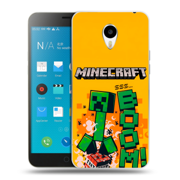 Пластиковый чехол на Meizu M1 Note с принтом Майнкрафт Minecraft