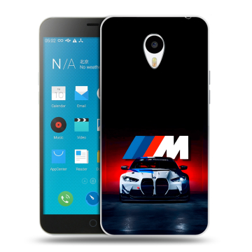 Пластиковый чехол на Meizu M1 Note с принтом БМВ BMW