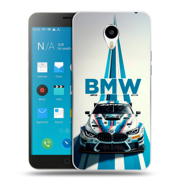 Пластиковый чехол на Meizu M1 Note с принтом БМВ BMW