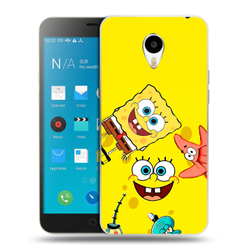 Пластиковый чехол на Meizu M1 Note с принтом Спанч боб Спанчбоб