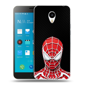 Пластиковый чехол на Meizu M1 Note с принтом человек паук spiderman