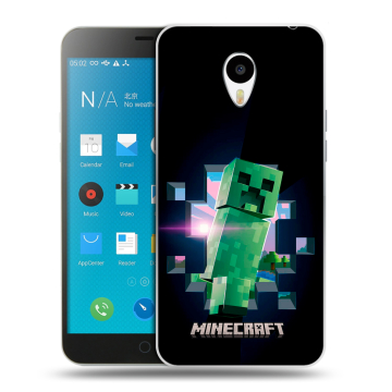 Пластиковый чехол на Meizu M1 Note с принтом Майнкрафт Minecraft