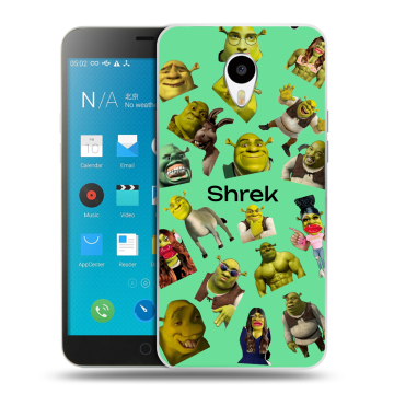 Пластиковый чехол на Meizu M1 Note с принтом Шрек Shrek