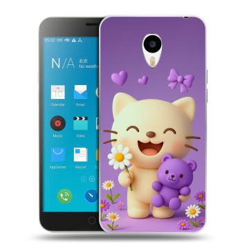 Пластиковый чехол на Meizu M1 Note с принтом для девочек