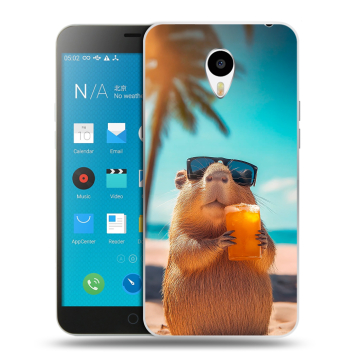 Пластиковый чехол на Meizu M1 Note с принтом Капибара