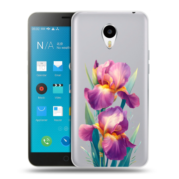 Пластиковый чехол на Meizu M1 Note с принтом Цветы орхидеи