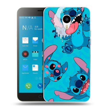 Пластиковый чехол на Meizu M1 Note с принтом Лило и Стич