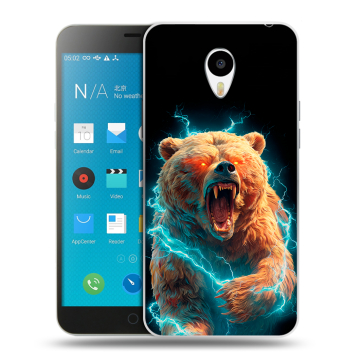 Пластиковый чехол на Meizu M1 Note с принтом Медведь