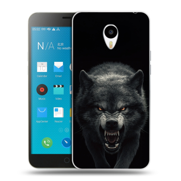 Пластиковый чехол на Meizu M1 Note с принтом Волк