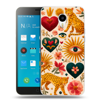 Пластиковый чехол на Meizu M1 Note с принтом Модный принт