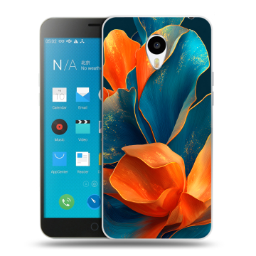 Пластиковый чехол на Meizu M1 Note с принтом Цветы