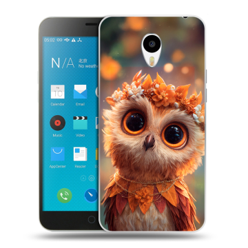 Пластиковый чехол на Meizu M1 Note с принтом Милая сова