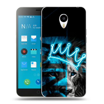 Пластиковый чехол на Meizu M1 Note с принтом Король лев