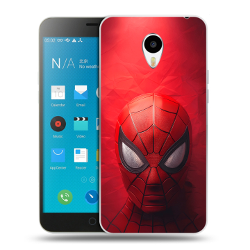 Пластиковый чехол на Meizu M1 Note с принтом Spiderman Человек паук